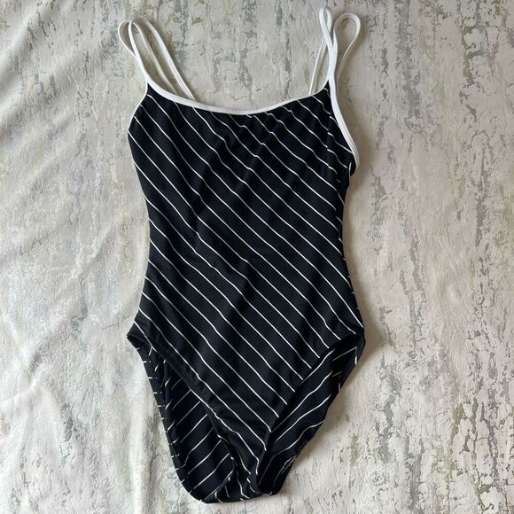 Cole Vintage 90s Y2K stripe One piece bathing suit - Picture 5 of 9